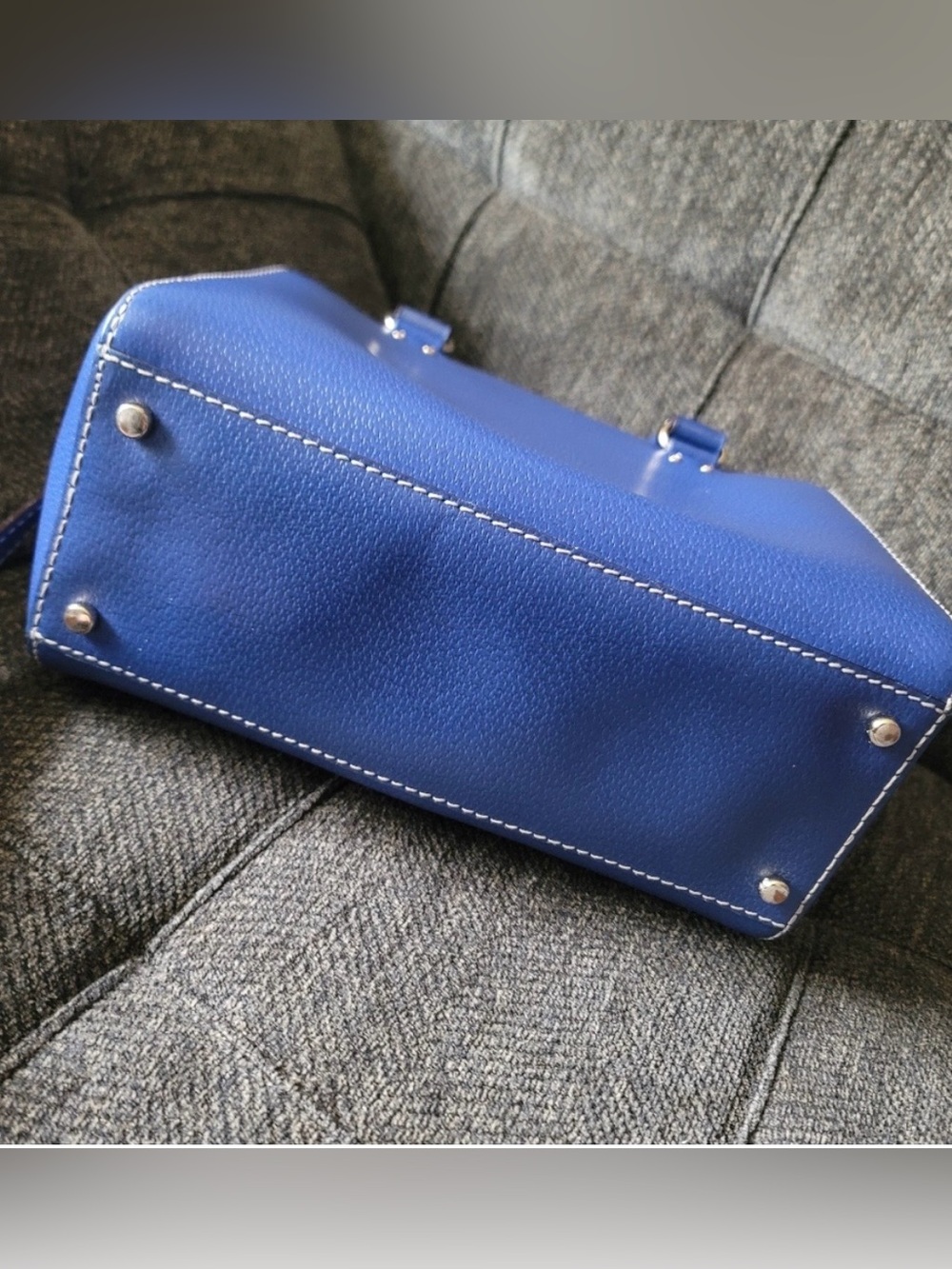 Kate Spade Wellesley Alessa Holiday Blue Leather Satchel Crossbody Bag - EUC - Picture 5 of 15